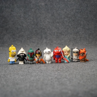 FB2外单卡通小公仔人偶摆件挂件迷你款 模玩星球大战