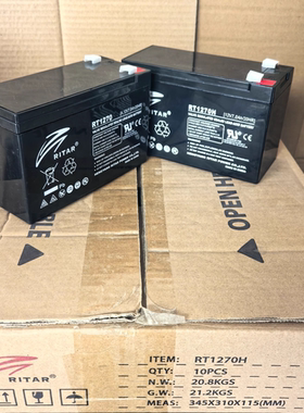 RITAR瑞达RT1270H RT1290 电梯平层照明应急备用12V7AH蓄电池