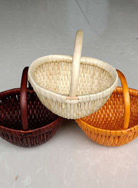柳编收纳筐干果糖果结婚嫁娶箢子柳条藤编鸡蛋篮柳编簸箕手品箢子