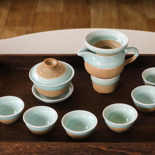 复古手工老陶泥陶瓷家用办公茶壶功夫茶具防烫手青花过滤泡茶单壶