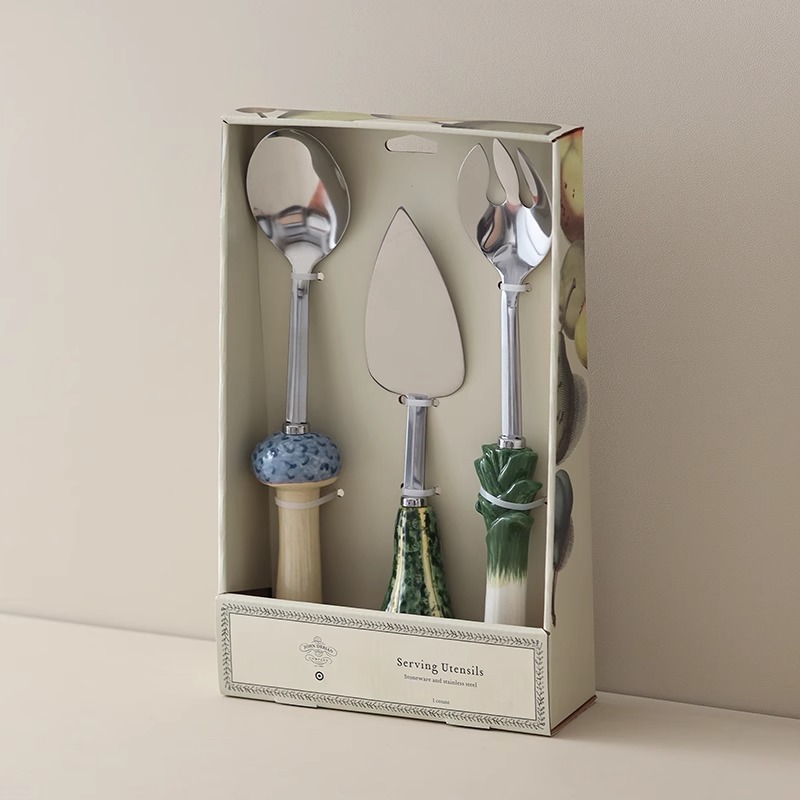 高颜值勺子出口陶瓷汤匙家用喝汤中式调羹彩色彩色小汤勺套装送礼