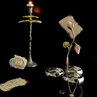 Michael Aram欧式复古糖果盘水果点心架蛋糕金属托盘下午茶展示架