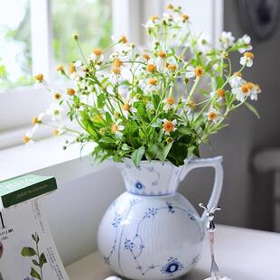 景德镇陶瓷花瓶轻奢高级感复古陶罐陶瓷客厅插鲜花装饰侘寂风摆件