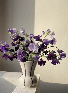 北欧DK大口径陶瓷花瓶轻奢高级感桌面摆件客厅插花鲜花干花花瓶