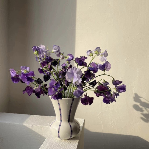 北欧DK大口径陶瓷花瓶轻奢高级感桌面摆件客厅插花鲜花干花花瓶