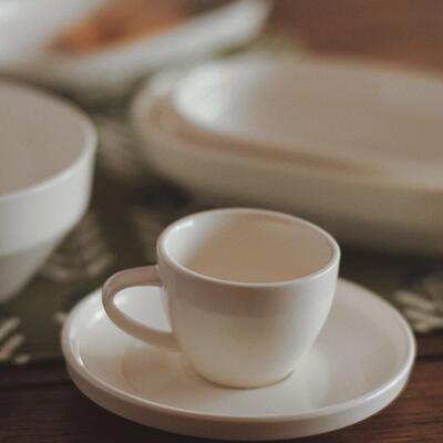 美国正品韩式乳白色陶瓷咖啡杯