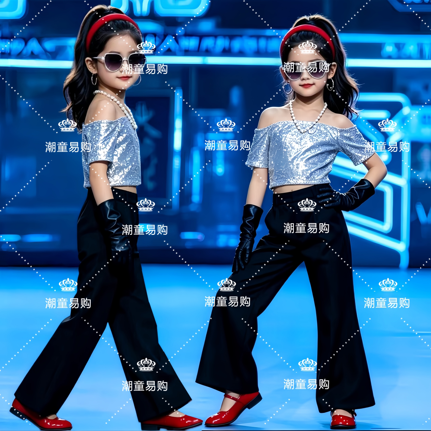 女童元宇宙科技感模特大赛舞台走秀个性比赛表演出潮服装影楼写真