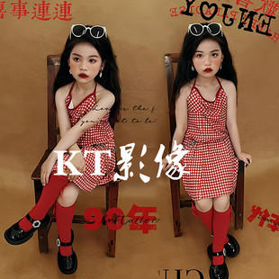 女儿童复古港风八十年代怀旧主题走秀演出服六一幼儿园舞台摄影服