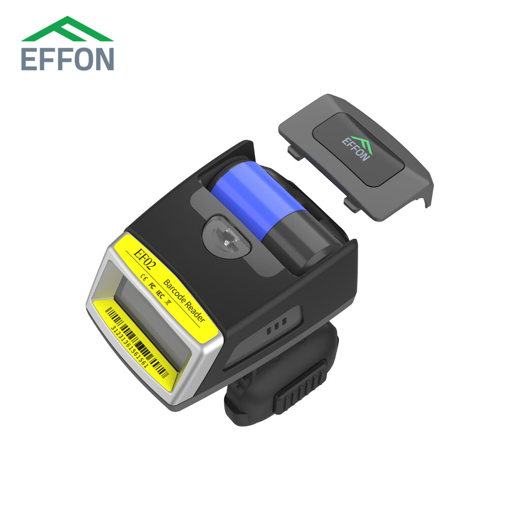 EF02穿戴指环条码扫描器磁吸充电2D蓝牙无线扫码器NI/E3P扫描引擎