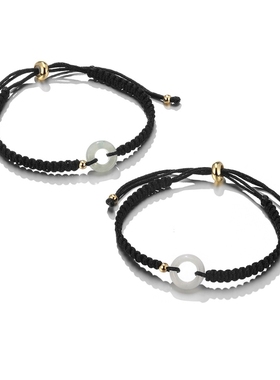 偏爱系列原创设计平安扣手链精致情侣闺蜜编织手绳可调节情人节