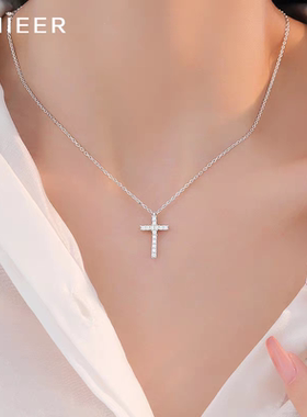 999纯银小十字架项链女轻奢小众高级气质百搭锁骨链不掉色颈链
