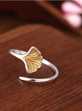 925纯银韩国清新开口女清新文艺