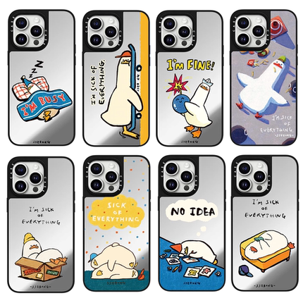CASE联名颓废鸭沙发鸭适用iPhone17ProMax壳苹果16Pro 15plus 14 13 12磁吸MagSafe保护套华强北C家