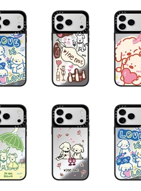 CASE联名微醺蓝色LOVE狗狗适用iPhone17ProMax壳苹果16Pro 15plus 14 13 12磁吸MagSafe保护套华强北C家