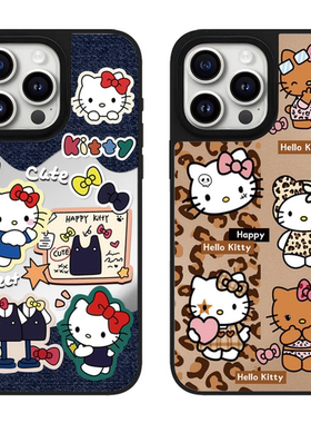 CASE联名牛仔HelloKitty凯蒂猫适用iPhone17ProMax壳苹果16Pro 15plus 14 13 12磁吸MagSafe保护套华强北C家