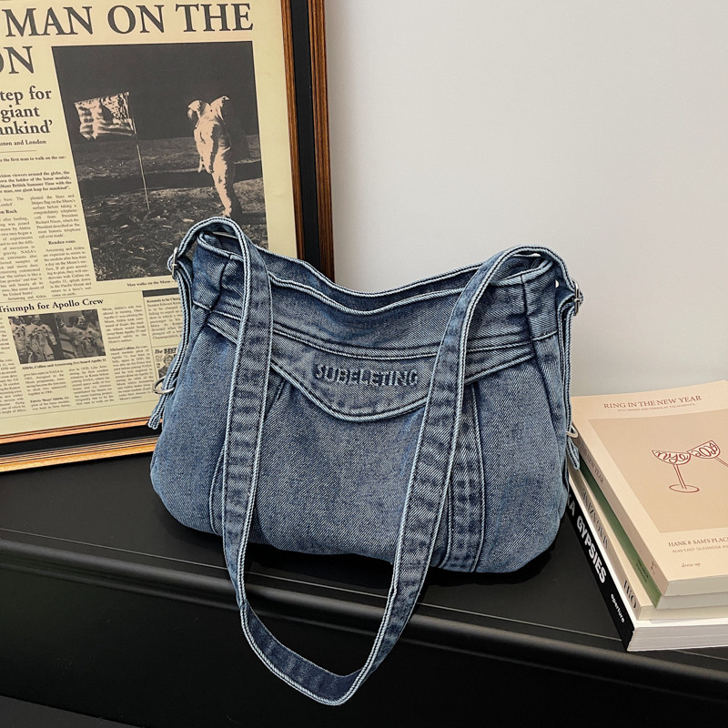 2026新款春夏牛仔布包托特包女包百搭大容量单肩斜挎包休闲通勤包,箱包皮具/热销女包/男包,时尚帆布包,淘宝优惠券,粉丝福利购,淘宝优惠卷