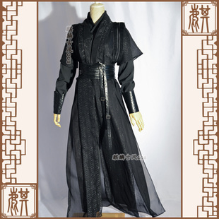 麒麟古风原创设计黑色cos服墨燃cos服古装二哈和他的白猫师尊劲装
