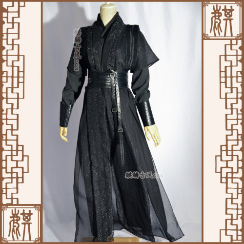 【麒麟古风】黑色古风墨燃cos服