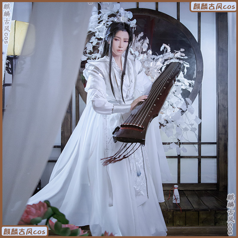 楚晚宁cos服二哈白猫师尊套装