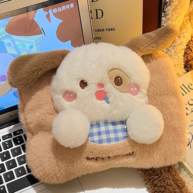 可爱格子兔充电防爆热水袋