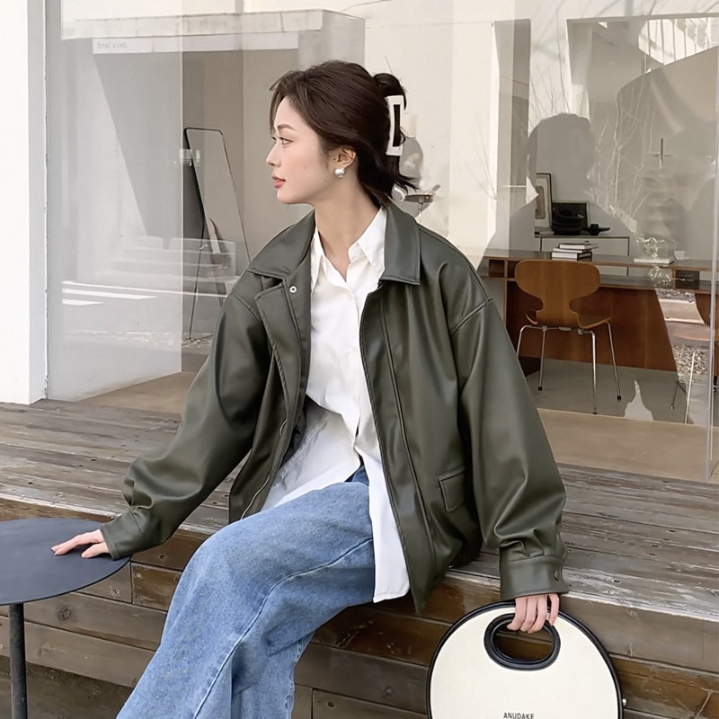 2026秋蛋白皮衣女超软高级感洋气