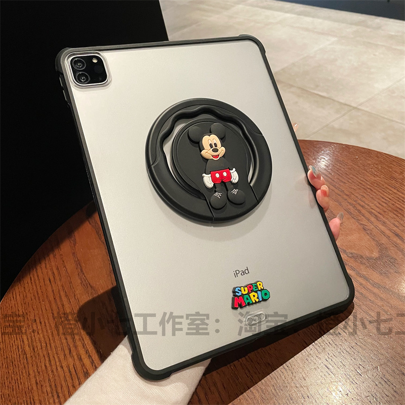 适用ipadair6保护壳5亚克力9.7平板保护套苹果mini6第10代2021新款10.2硬壳8带支架3全包pro11可旋转12.9后壳