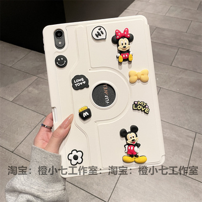 2024新款ipadpro保护套带笔槽air6保护壳5透明360旋转11英寸适用苹果8平板ipad9第10代亚克力2021防弯10.2寸