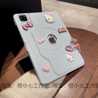 2025新款ipad11代保护套带笔槽air7保护壳360旋转Pro11英寸适用mini7苹果8平板ipad9/10亚克力2021防弯10.2寸