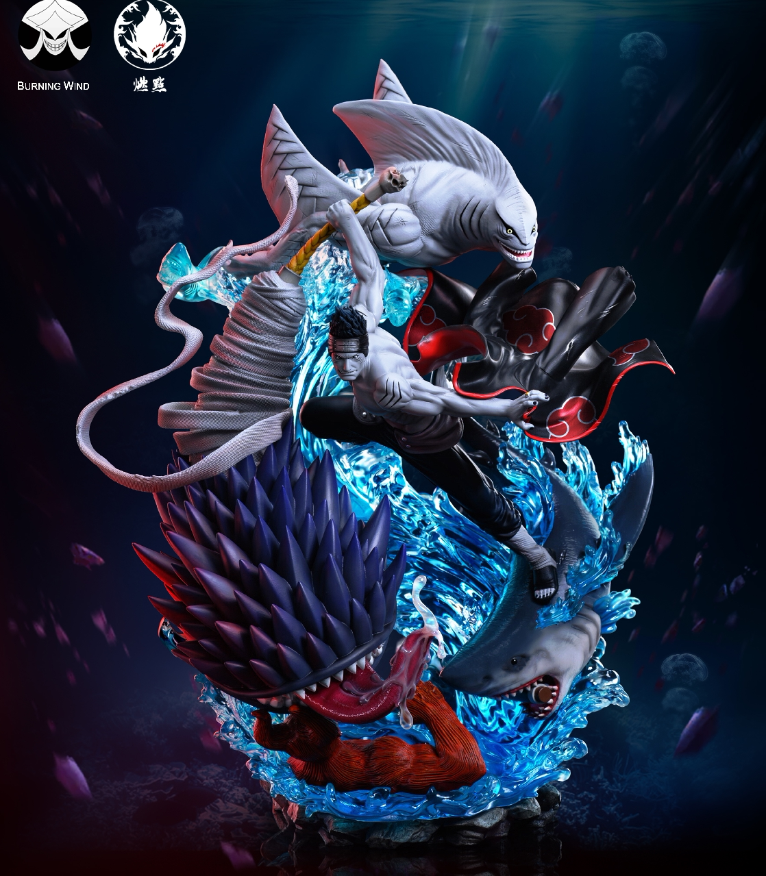 瘾君子 燃风 燃点 晓组织共鸣 干柿 鬼鲛 火影忍者限量手办雕像