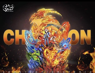 瘾君子 EMO 真新镇的小智 宝可梦 喷火龙 玩具限量gk手办模玩雕像