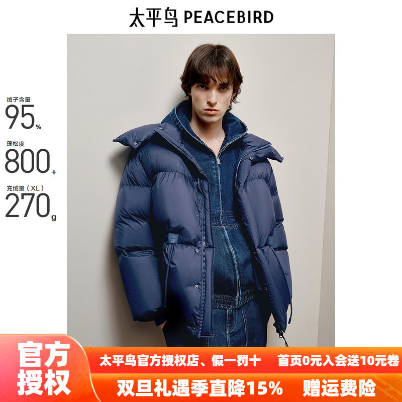 【Juan Salazar联名合作】太平鸟男装纯色羽绒服面包服B1ACE4C03