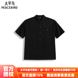 太平鸟男装POLO衫26夏季新款宽松缝标T恤 B1EDF2427