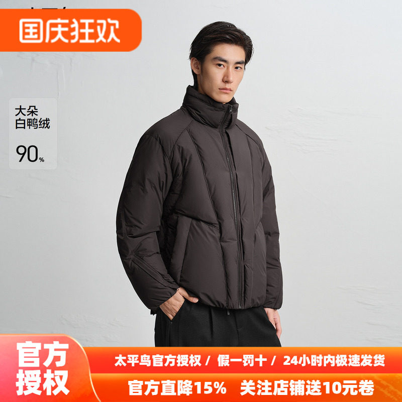 【商场同款】太平鸟男装 休闲羽绒服立领时尚面包服男 B2ACF4523