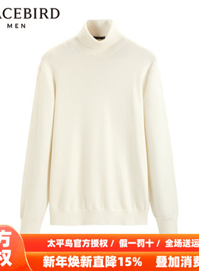 【商场同款】太平鸟男装 2025年秋季新款高领保暖毛衣男B1EGD4368