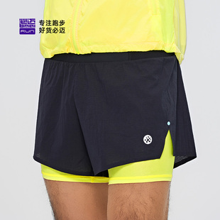 透气速干户外运动裤 必迈跑步竞速短裤 2寸二合一男女马拉松夏季