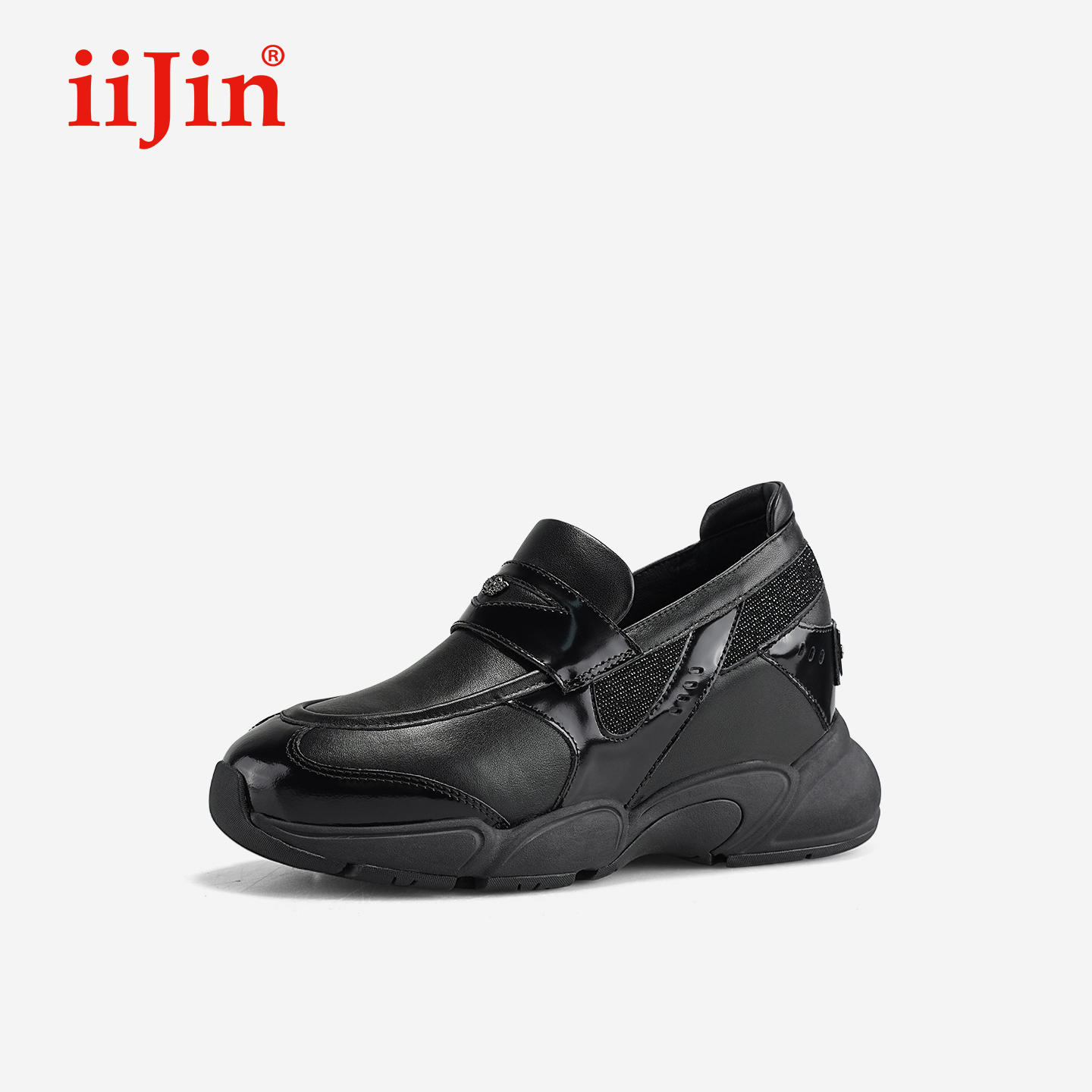 艾今25秋冬新品8.5cm都市乐福鞋