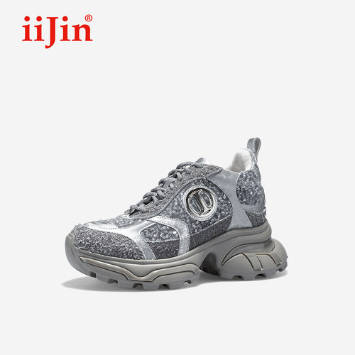 艾今24新品10cm增高拼接老爹鞋