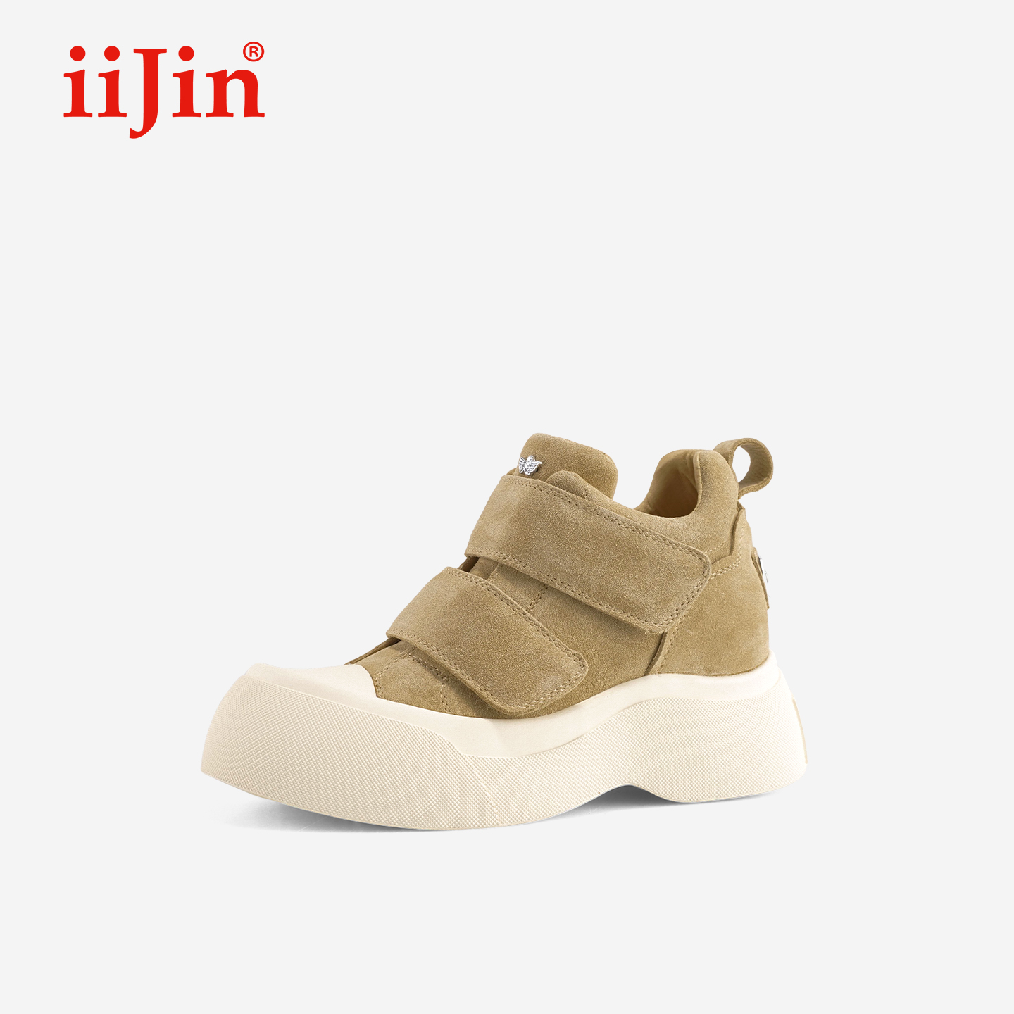 艾今25冬7.5cm增高魔术贴板鞋