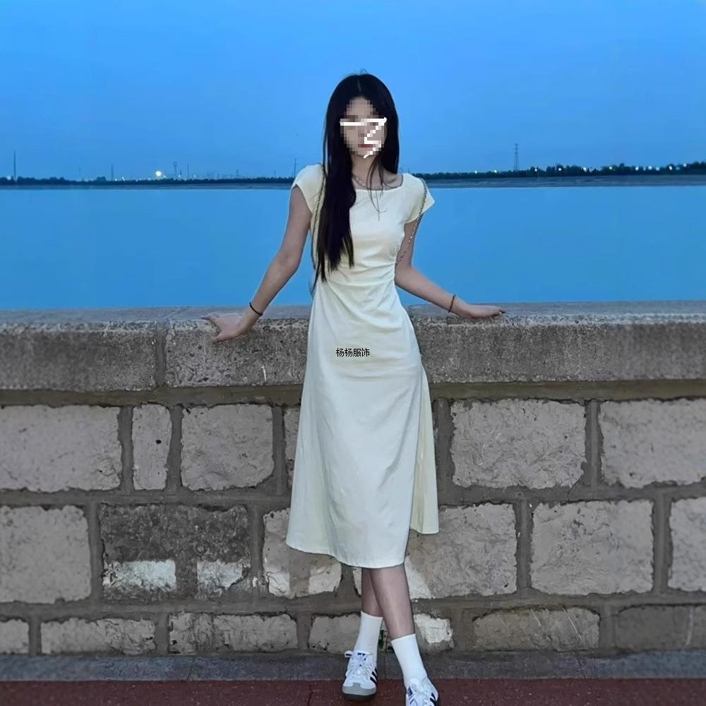 修身鱼尾长裙小众设计夏季