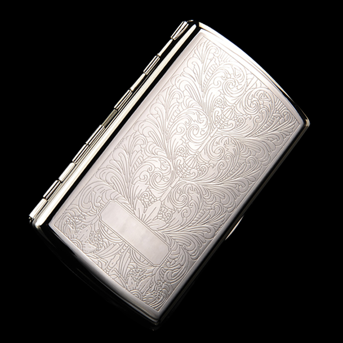 正品双枪烟盒 超薄12支装 319富贵繁花 男士女士 个性自动香菸盒