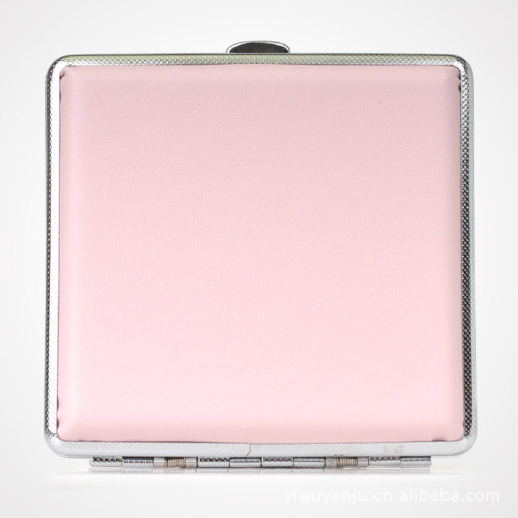 双枪烟盒20支装光面皮质超薄烟夹金属烟具烟盒礼盒装