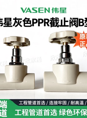 伟星灰色PPR20/25/32/40/50//63mm4分6分截止阀总阀升降阀