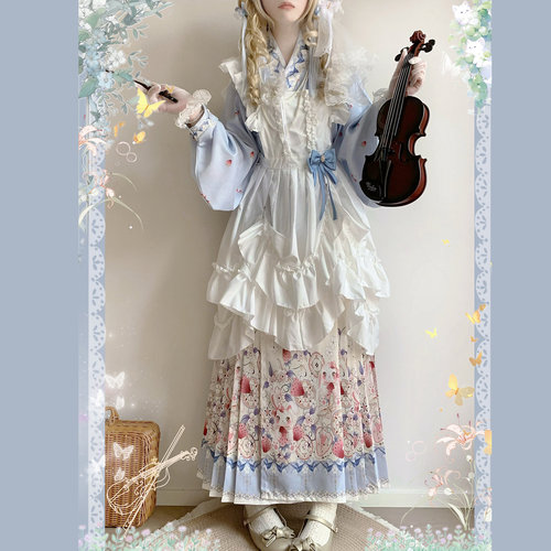 刺绣云肩洛丽塔罩裙日常
