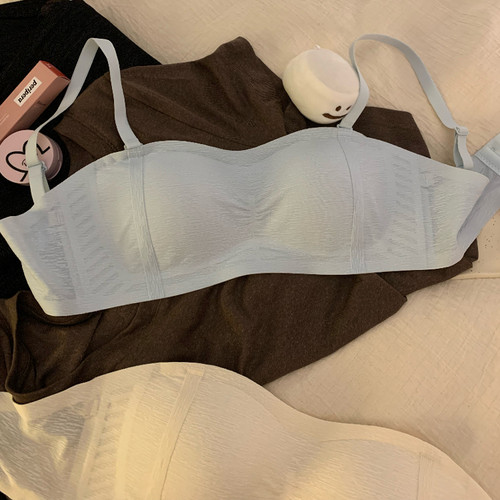 抹胸防滑无肩带内衣女小胸聚拢夏季薄款透气防走光裹胸无痕文胸罩