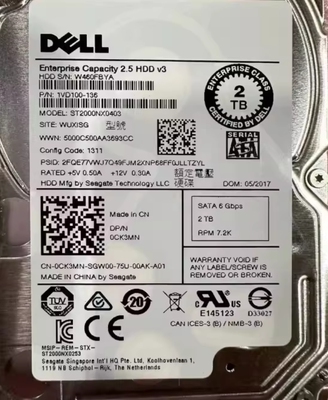 戴尔 2TB SATA 2.5 ST2000NX0403/0253 服务器硬盘全新