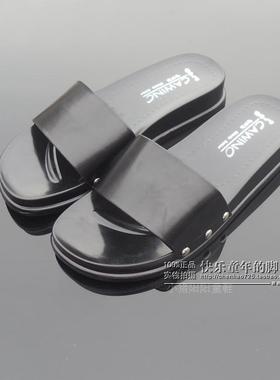 时尚黑色平底沙滩一字拖凉拖鞋女夏季韩版时尚外穿鞋拖鞋女拖鞋