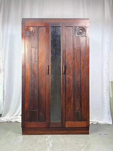 民国海派老家具 民国老红木大红酸枝交趾黄檀Art Deco 大衣柜 柜