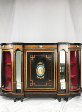 英国维多利亚风乌木纯铜玄关柜