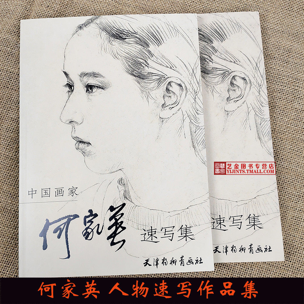 中国画家何家英速写集 大师素描 天津杨柳青画社 何家英人物画作品集