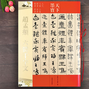 赵孟頫六体千字文 天下墨宝 元代赵孟俯毛笔书法作品大篆小篆隶书章草楷书草书 附繁体旁注毛笔软笔临摹字帖 吉林文史出版社